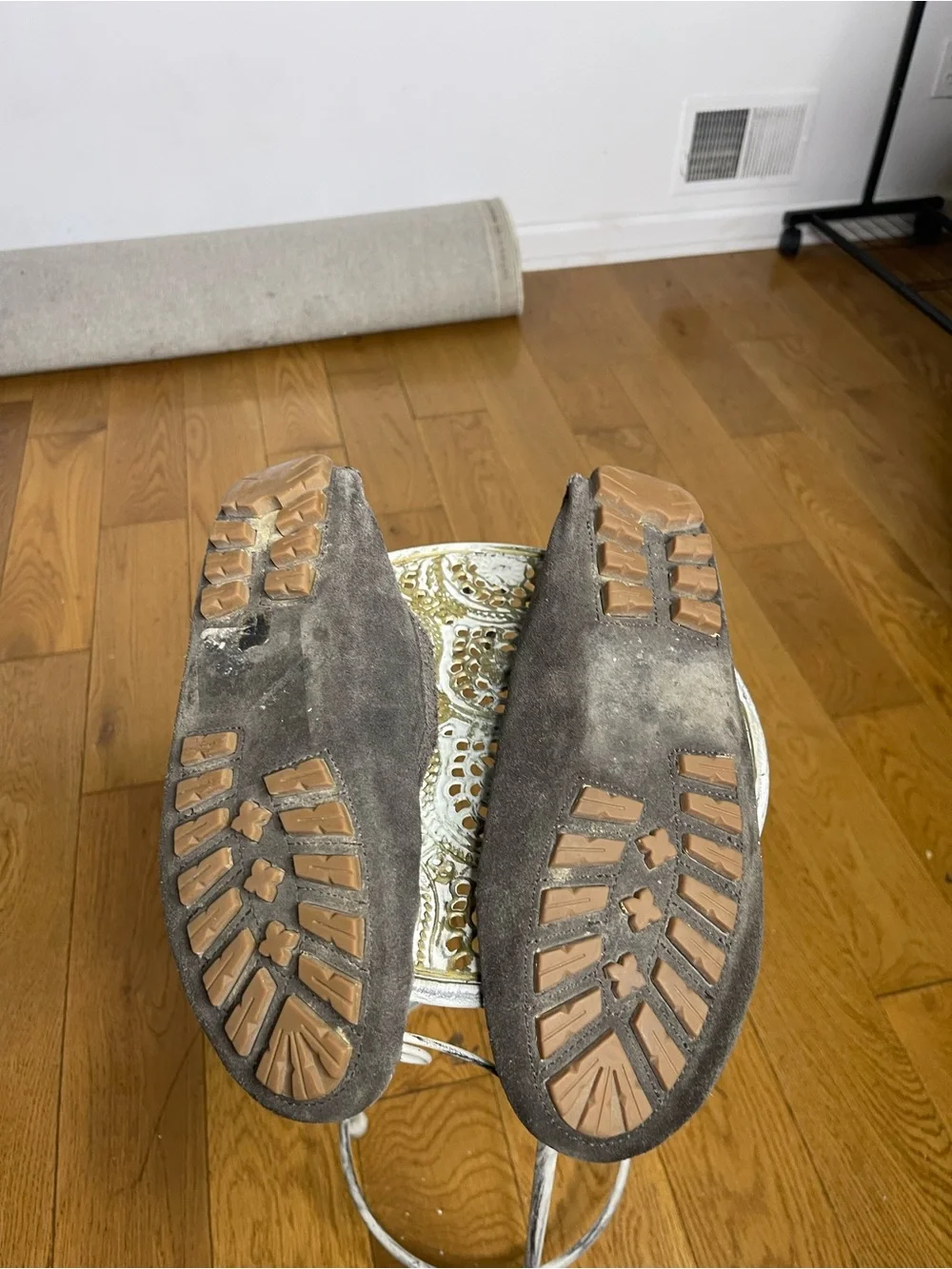 Coach charcoal suede